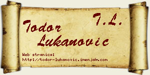 Todor Lukanović vizit kartica